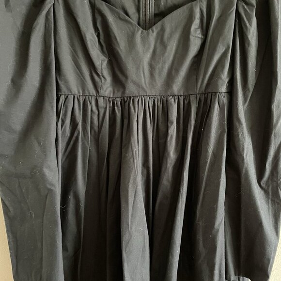 Abercrombie & Fitch Women S Black Long Sleeve Poplin Babydoll Mini Dress NWT - Picture 5 of 15